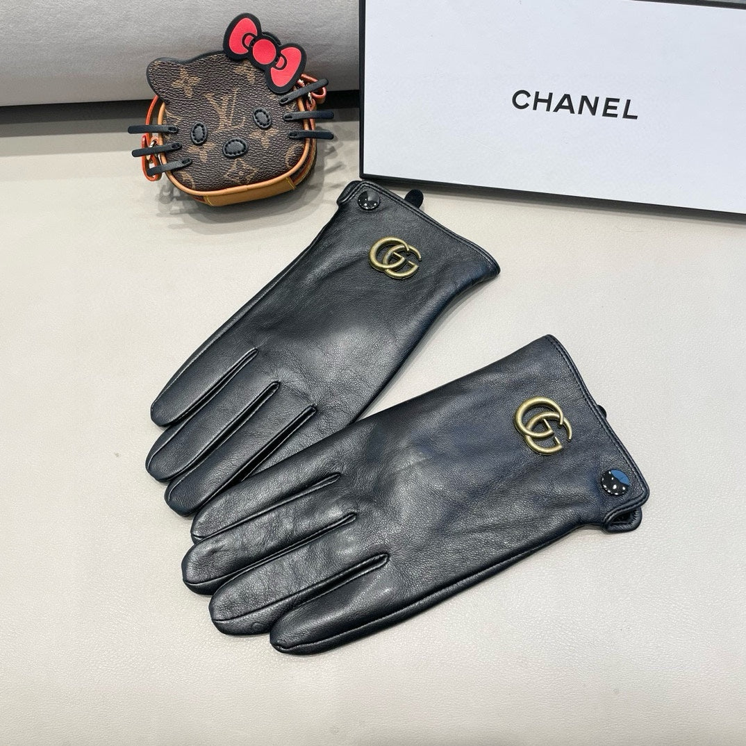DOUBLE G GLOVES IN BLACK LAMBSKIN 370906 mysite