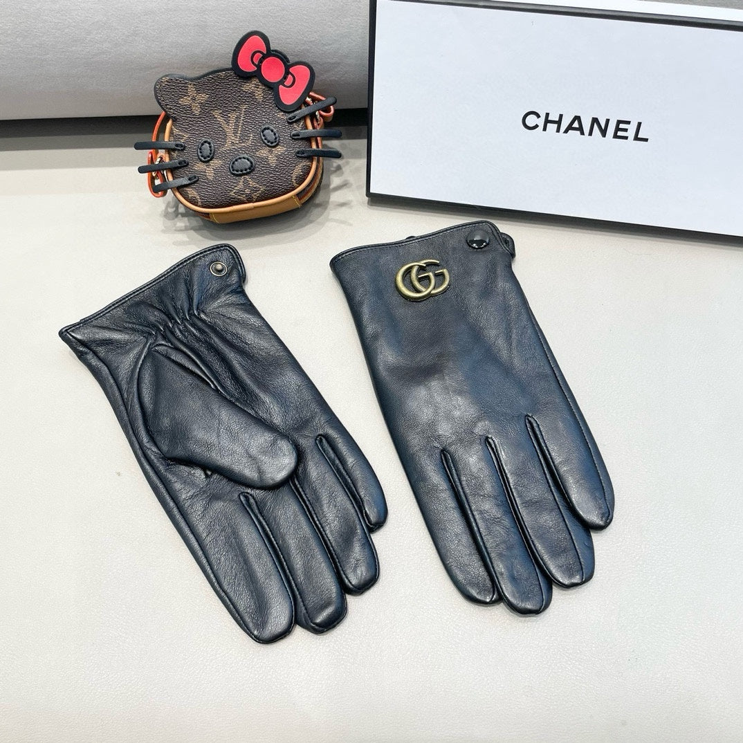DOUBLE G GLOVES IN BLACK LAMBSKIN 370906 mysite