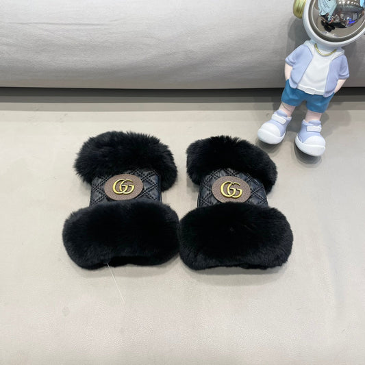 HALF-FINGER GLOVES IN BLACK RABBIT FUR AND LAMBSKIN 432564 mysite