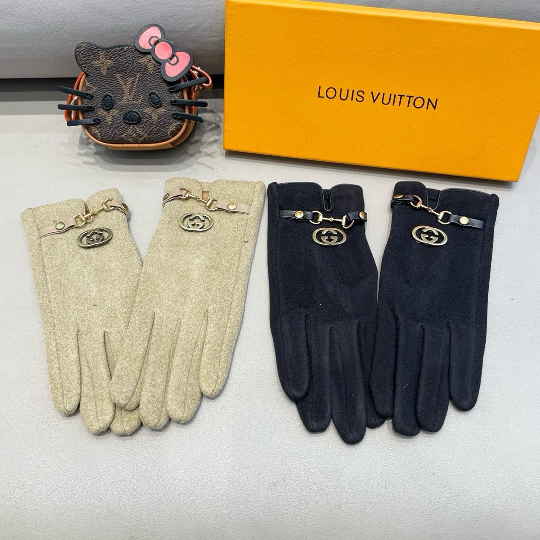 GLOVES IN BLACK CASHMERE 460077 mysite