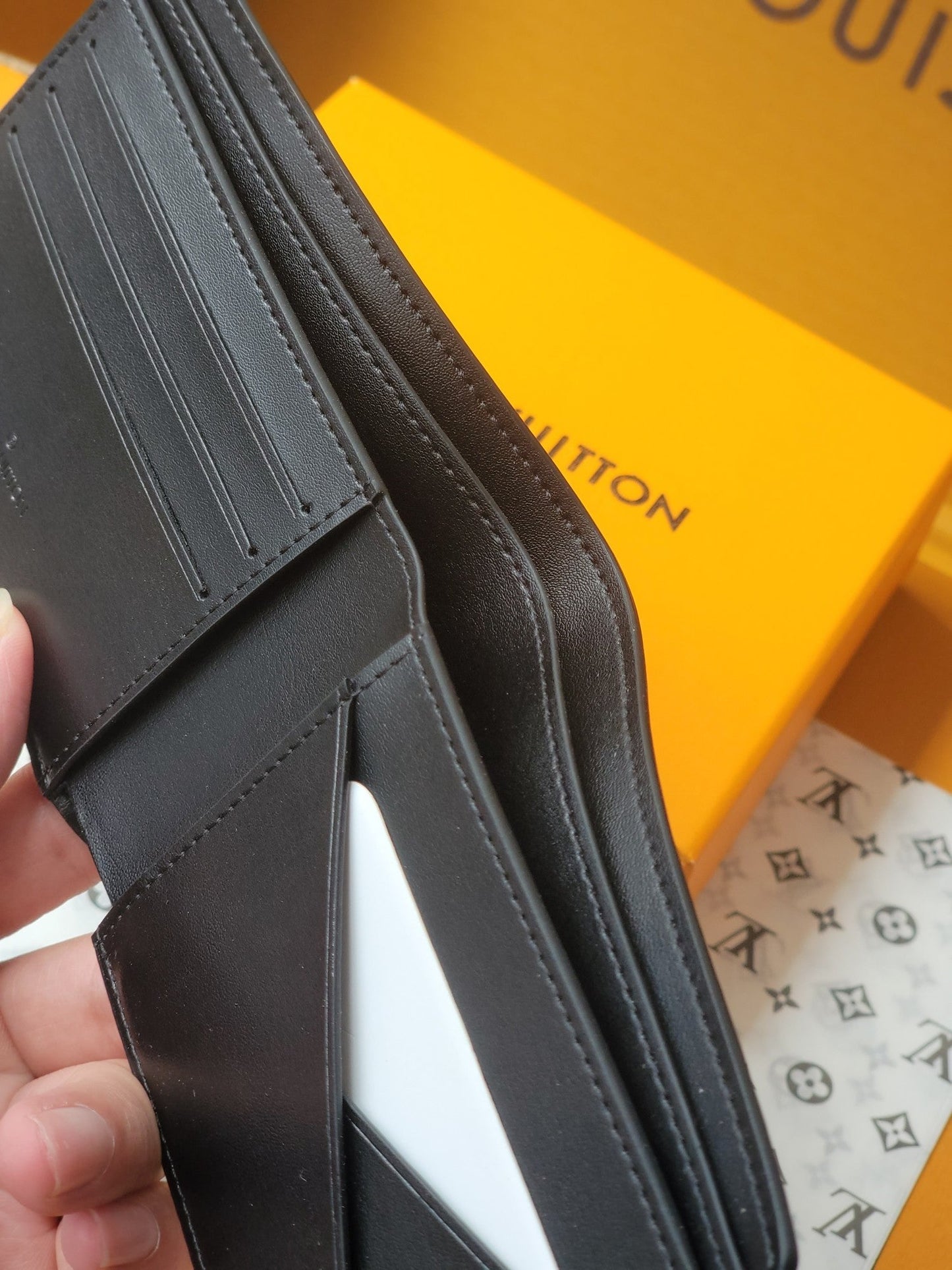 LV M82297 Multiple Wallet Black Borealis Monogram Cowhide mysite