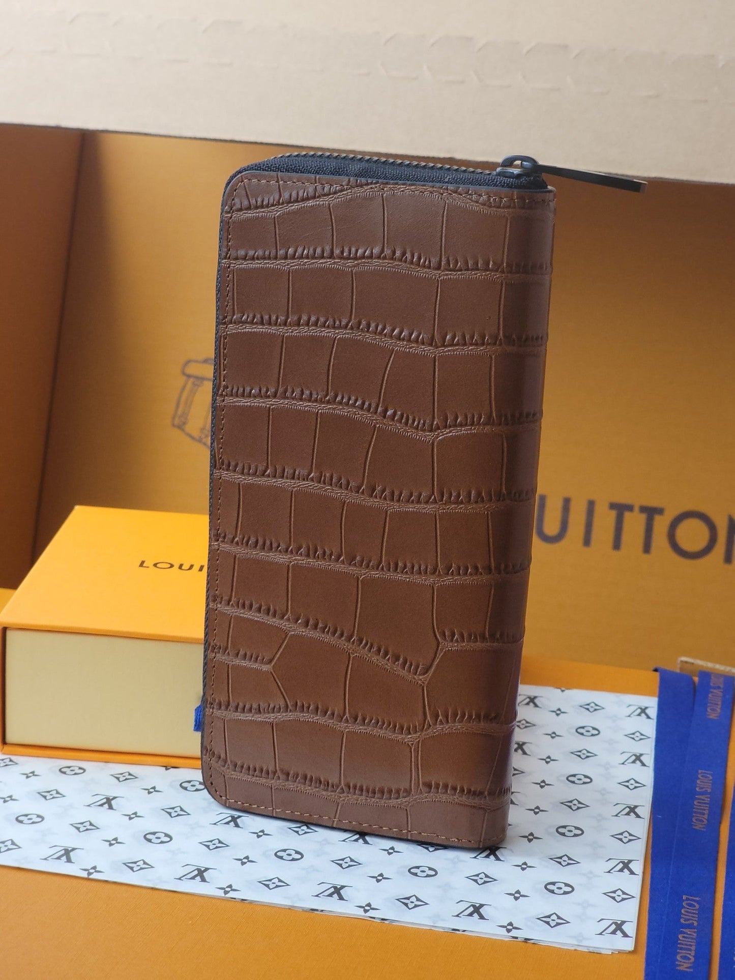 LV M81830Zippy Vertical Wallet  Brown Crocodile Leather (Copy) mysite