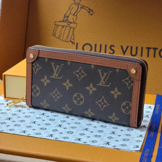 LV Trunk Zippy Wallet Brown Monogram Canvas & Cowhide mysite