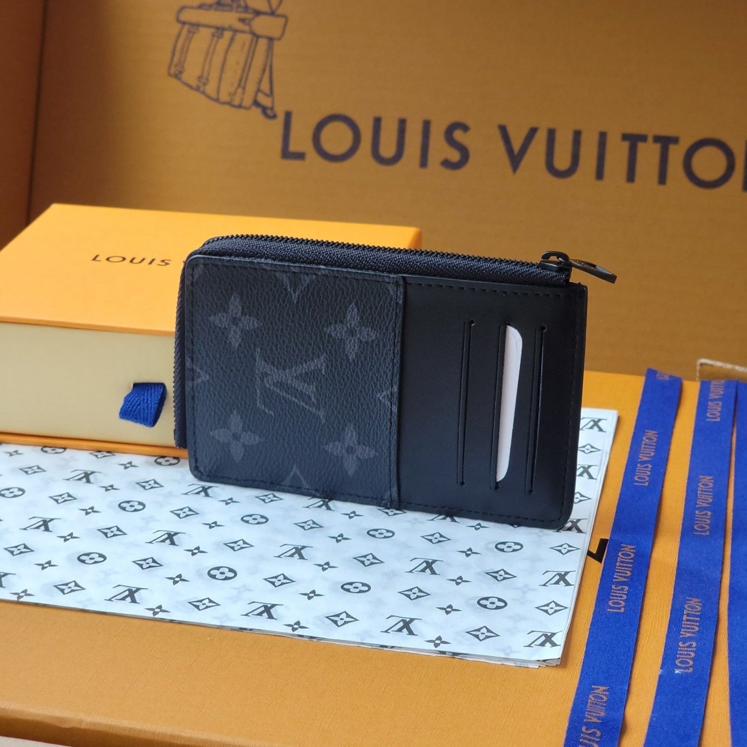 LV Card Holder Trunk Black Monogram Eclipse Canvas mysite