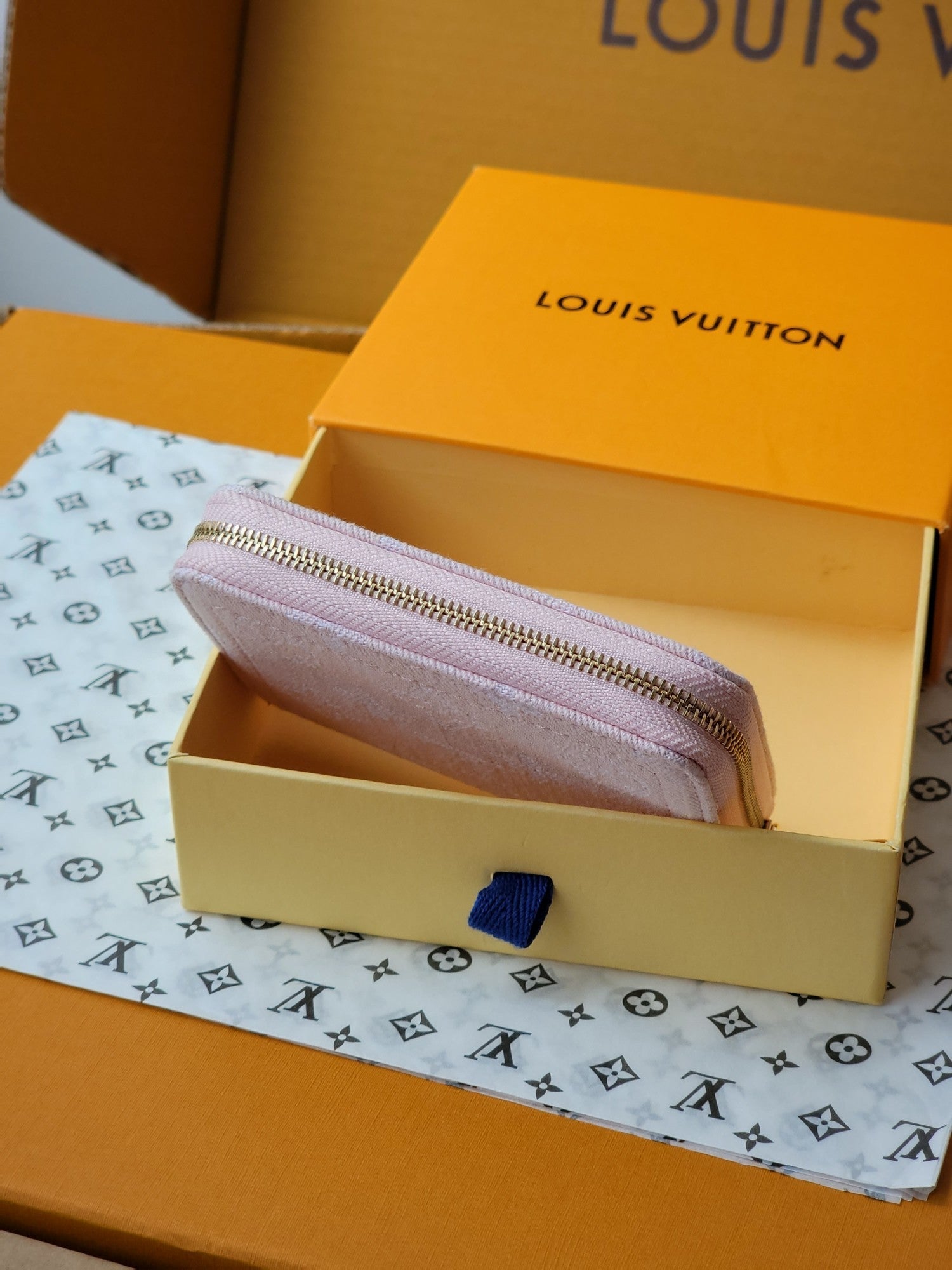 LV Zippy Coin Purse Pink Monogram Denim - Light GHW mysite