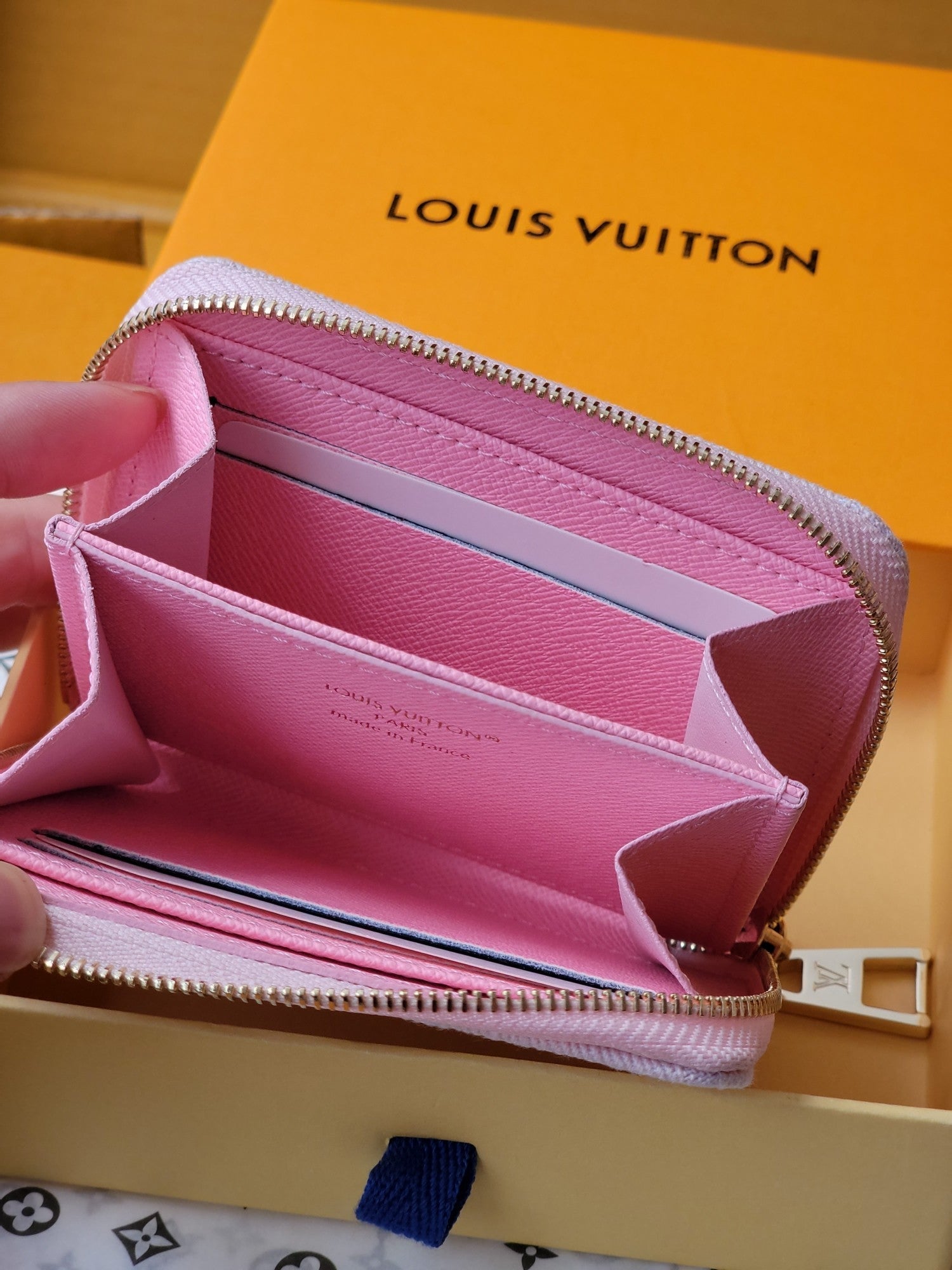 LV Zippy Coin Purse Pink Monogram Denim - Light GHW mysite