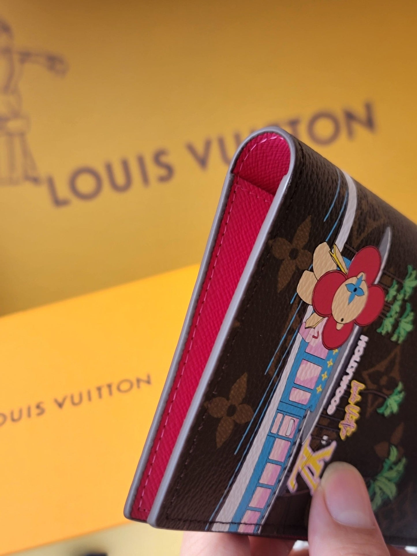 LV Passport Cover Pink Monogram Vivienne Fuchsia mysite