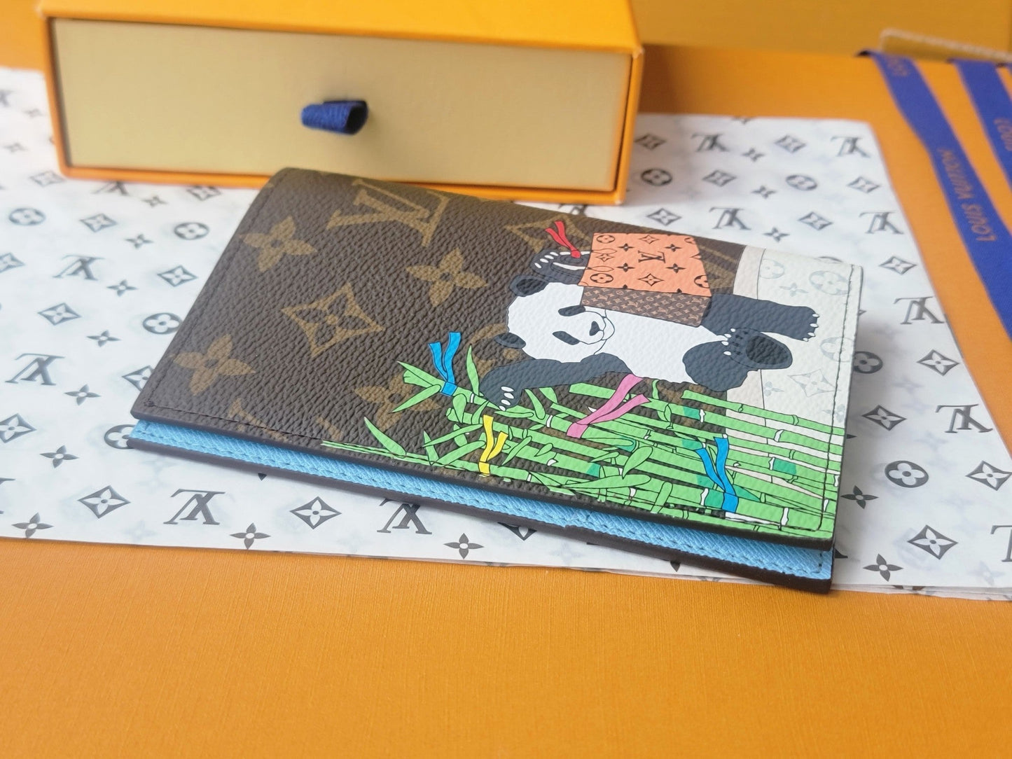 LV Passport Cover Blue Monogram Vivienne Myosotis mysite
