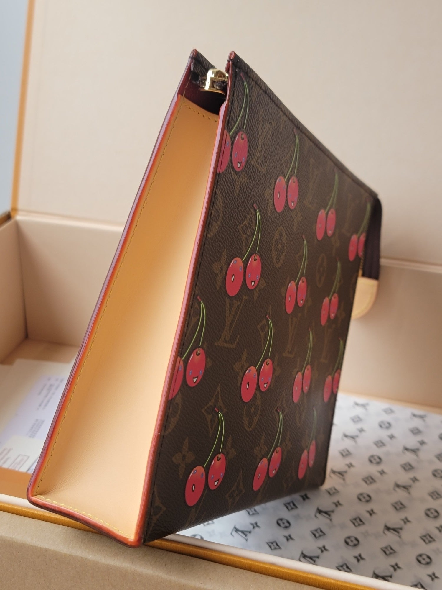 LV x TM M14372 Toiletry Pouch Brown Monogram Canvas With Cherry Motif mysite