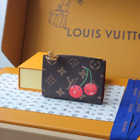 LV x TM Lisa Wallet  Brown Monogram Canvas With Cherry Motif mysite