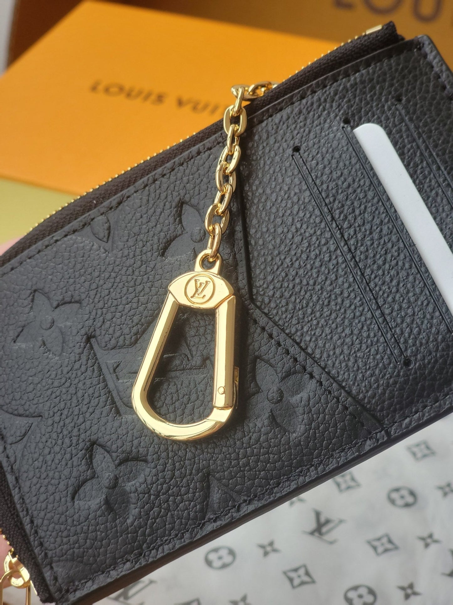 LV Card Holder Recto Verso Black Monogram Empreinte Cowhide GHW mysite