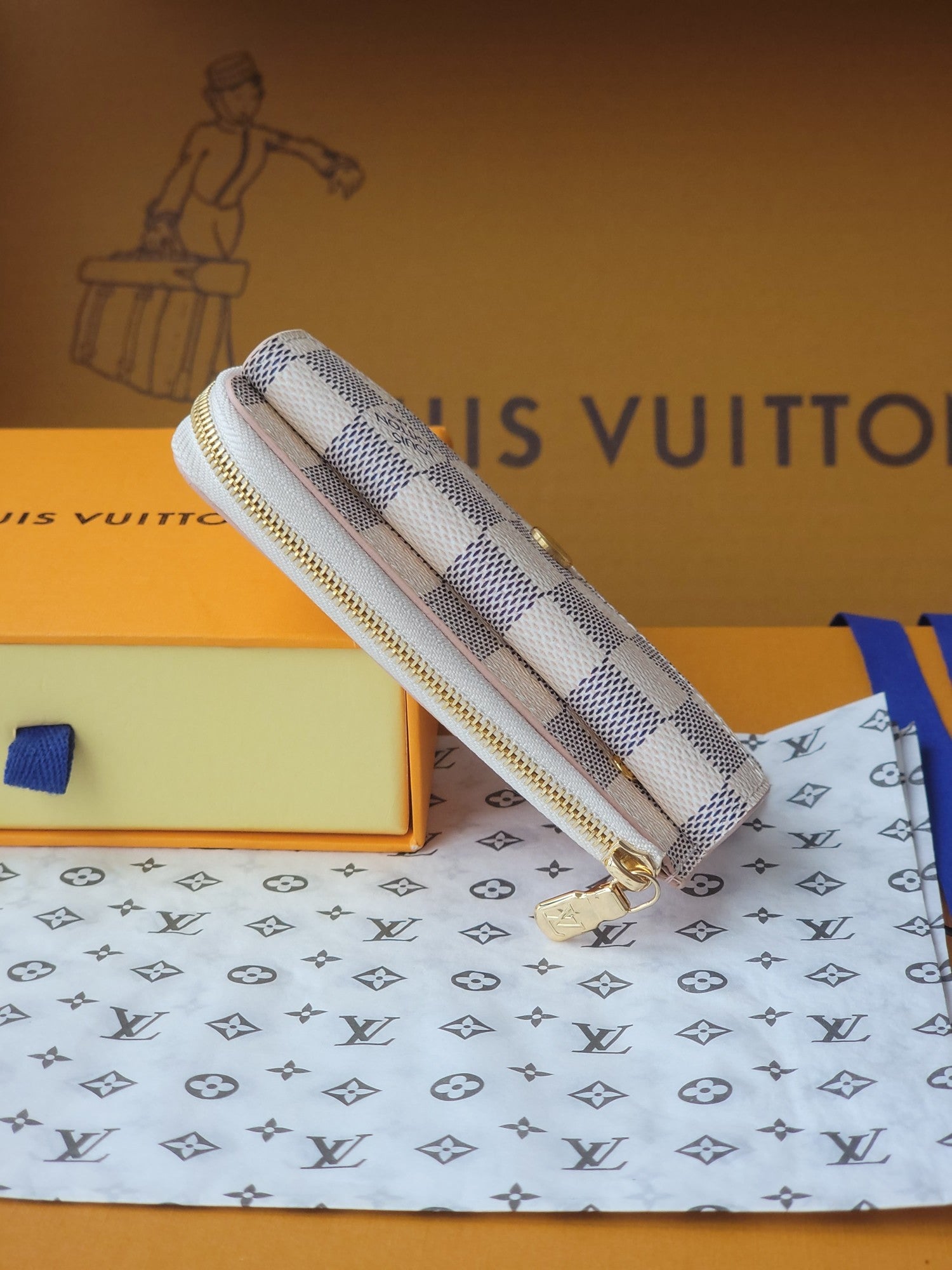 LV Card Holder Recto Verso White Damier Canvas & Cowhide GHW mysite