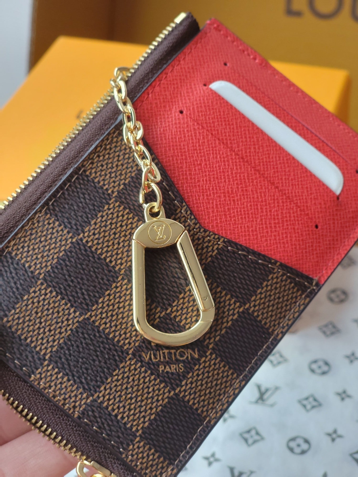 LV Card Holder Recto Verso Brown Damier Canvas & Cowhide GHW mysite