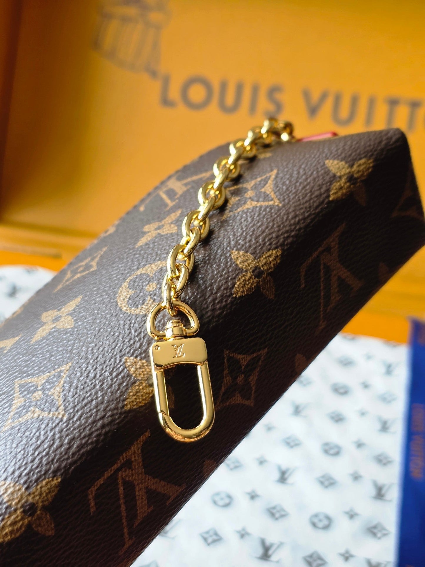 LV M25694 Cosmetic Lipstick Pouch Brown Monogram Canvas & Cowhide GHW mysite