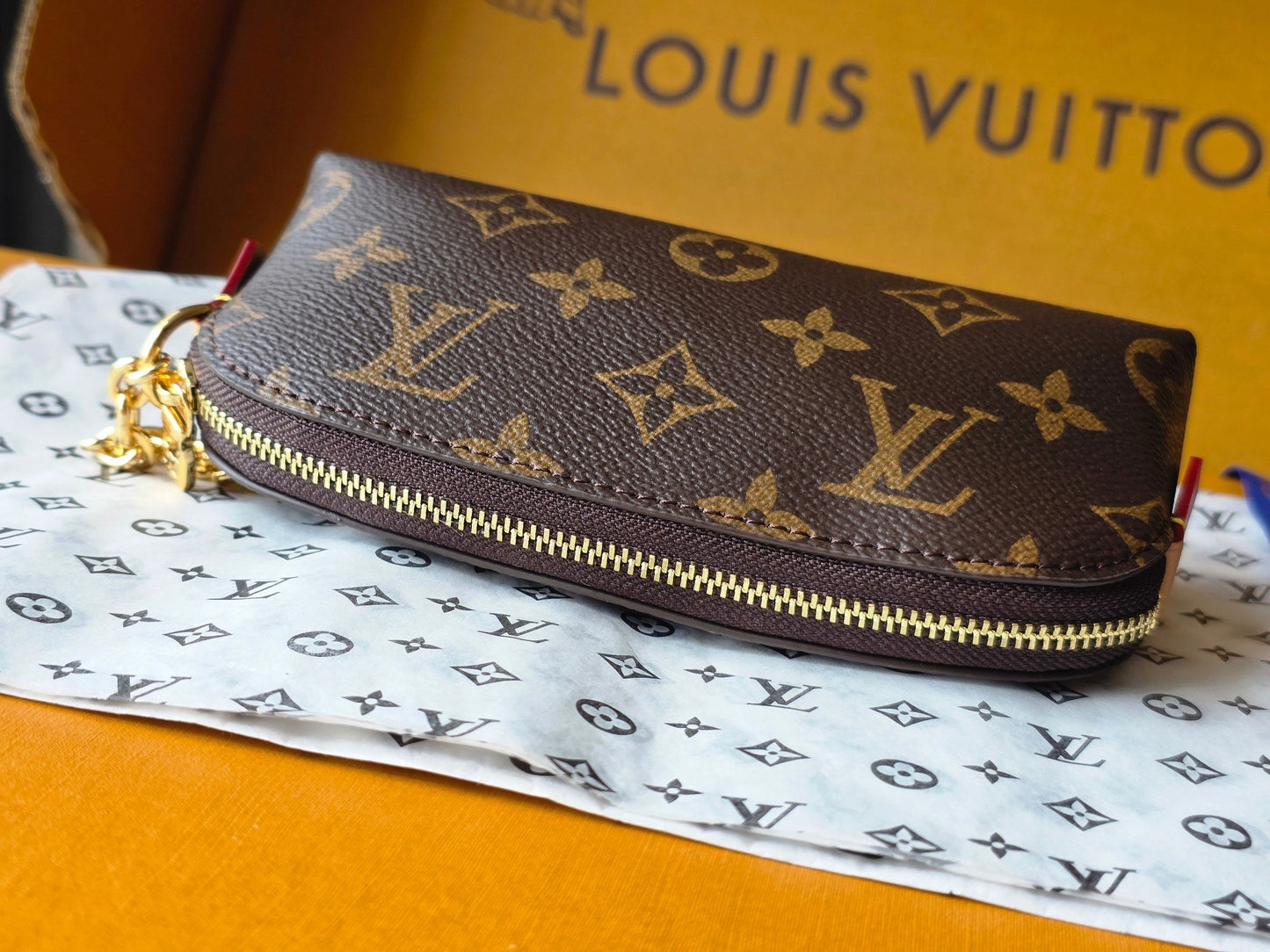 LV M25694 Cosmetic Lipstick Pouch Brown Monogram Canvas & Cowhide GHW mysite