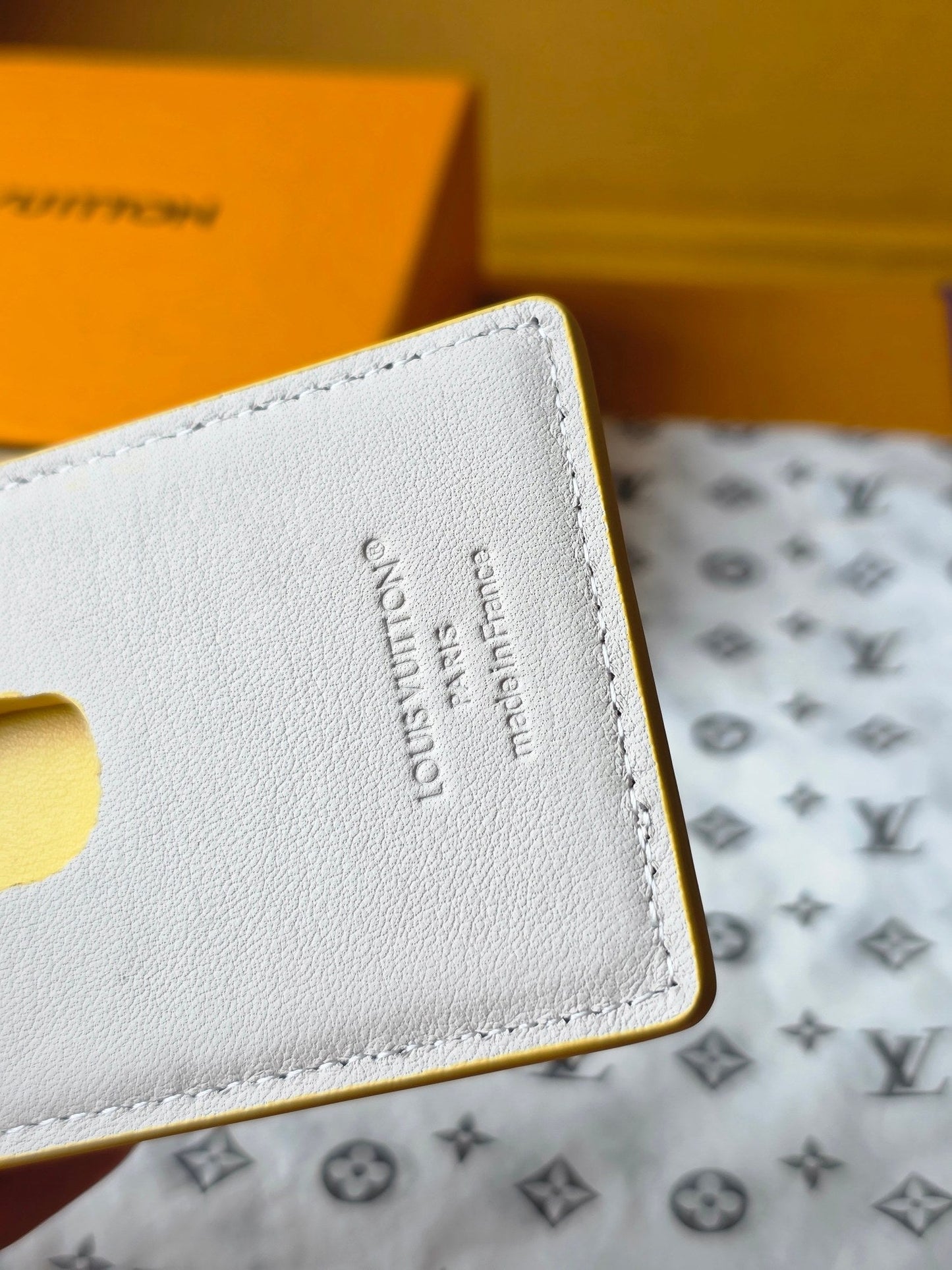 LV M15033 Porte-Cartes Magnet Gray Yellow Monogram Glow Canvas & Cowhide mysite