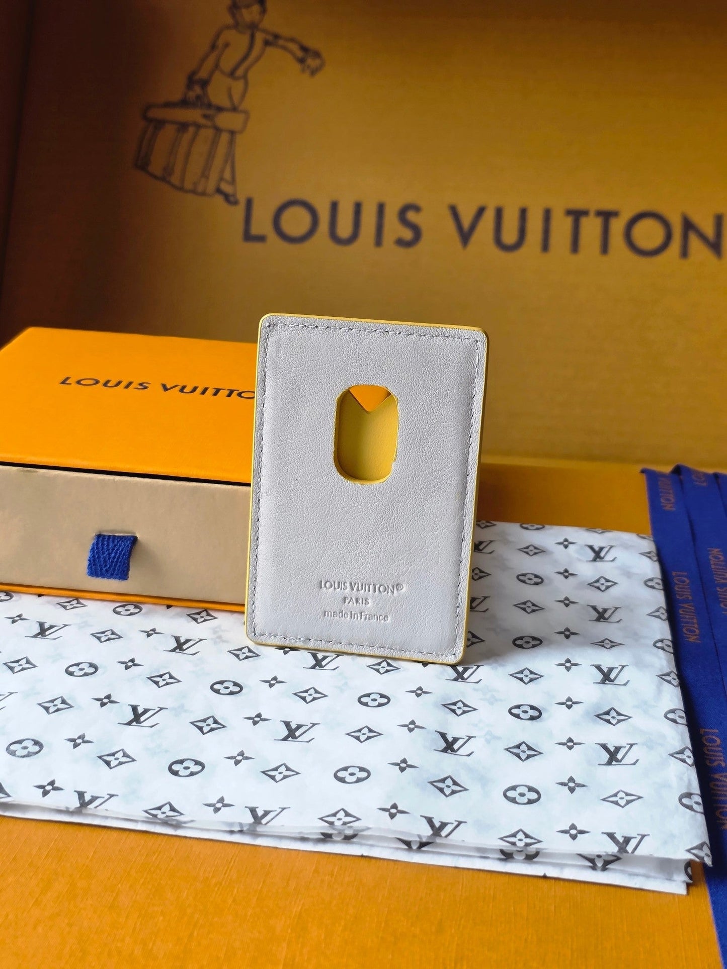 LV M15033 Porte-Cartes Magnet Gray Yellow Monogram Glow Canvas & Cowhide mysite