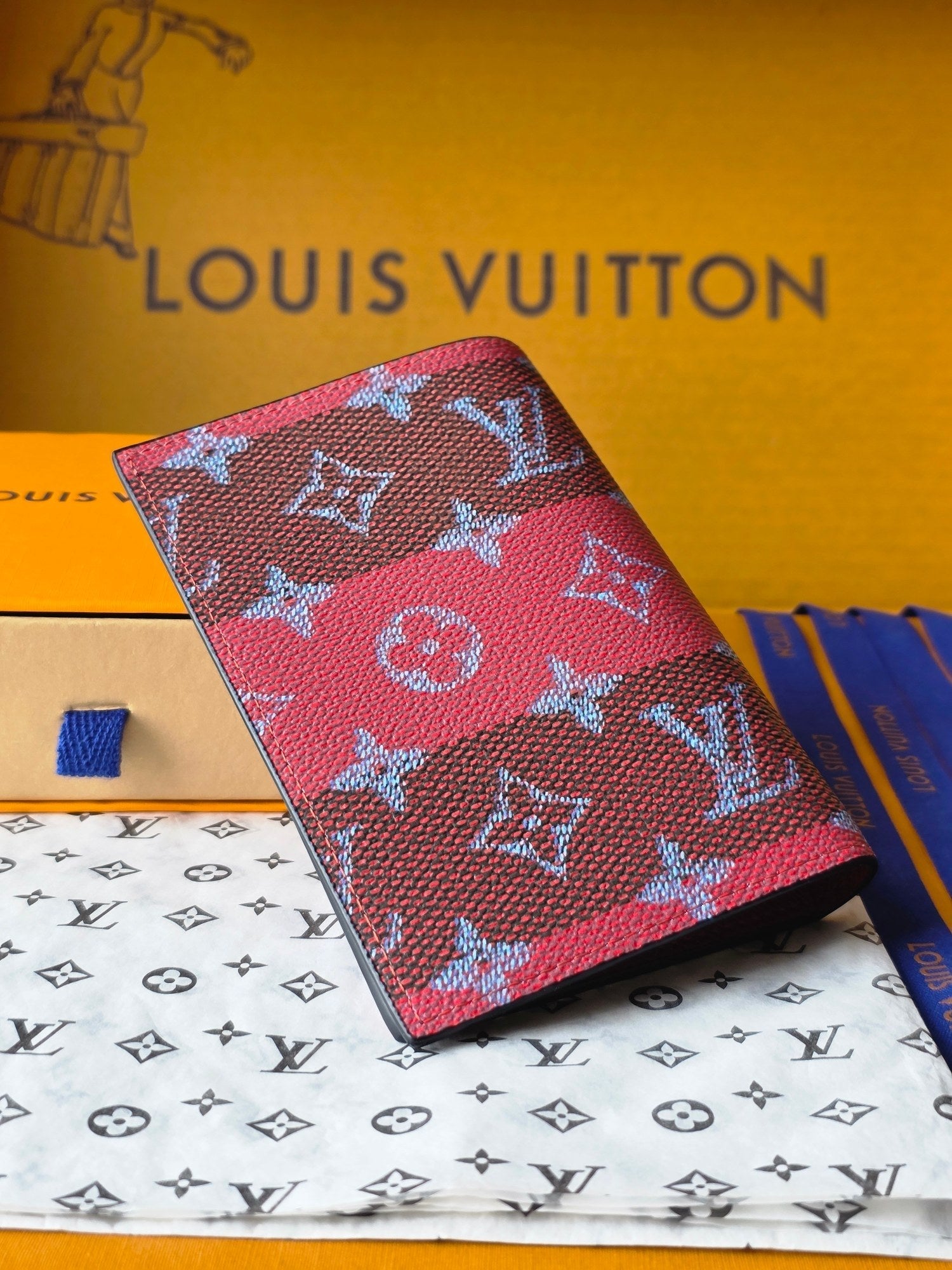 LV M26538 Passport Cover Red Black Cowhide mysite