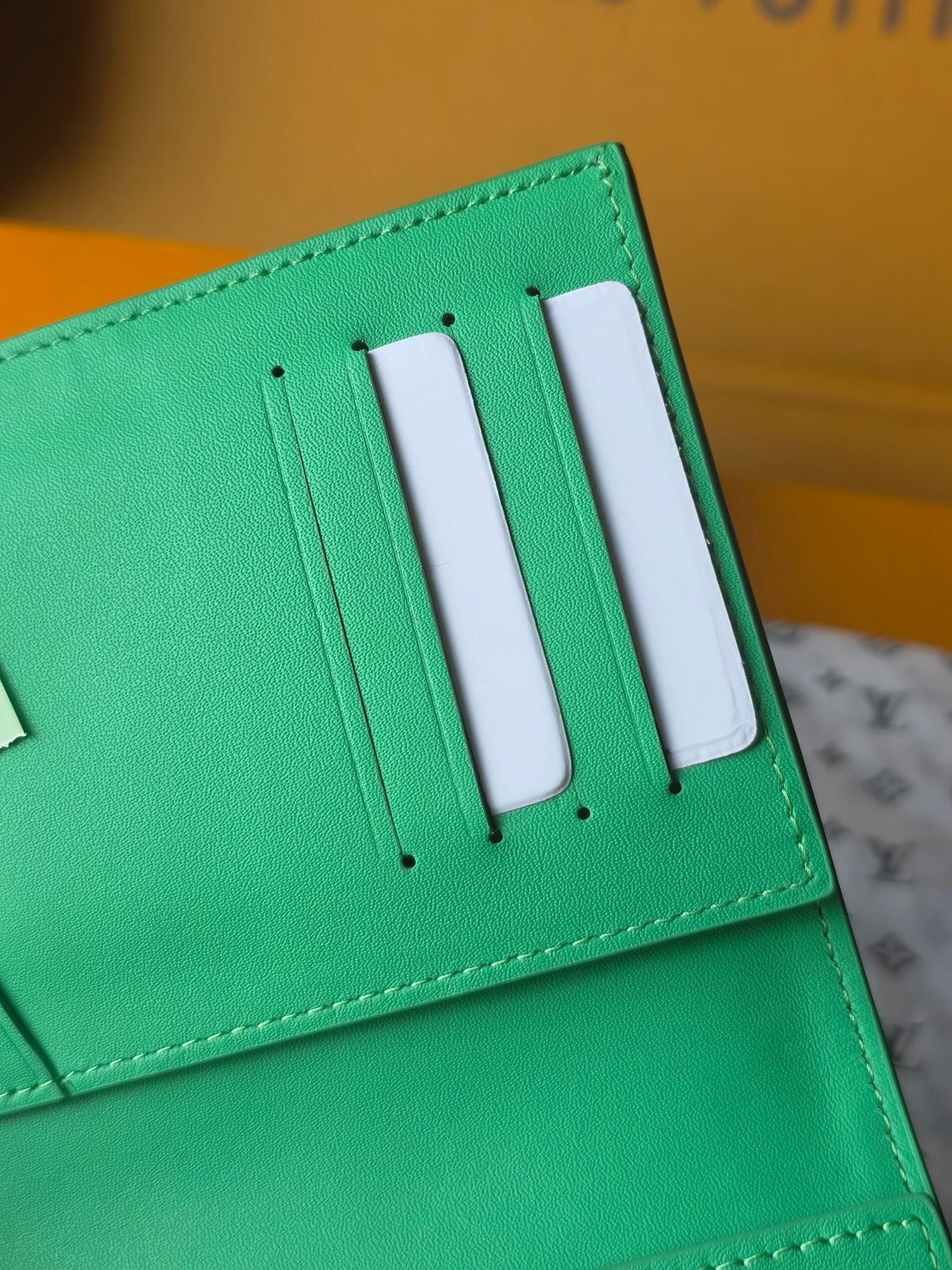 LV M25992 Pocket Organizer Wallet  Bamboo Green Taurillon Monogram leather mysite