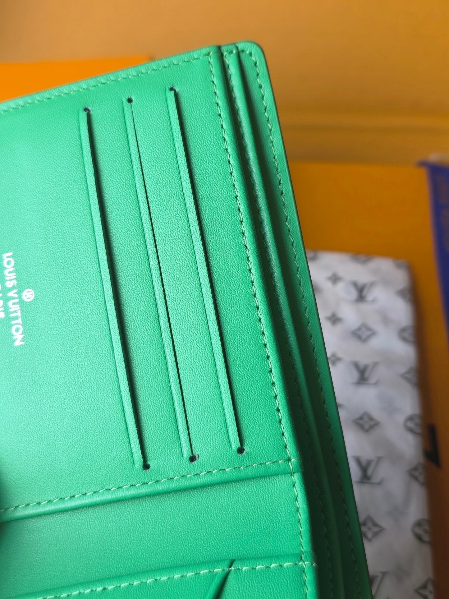 LV M25998 Multiple Wallet  Bamboo Green Taurillon Monogram leather mysite