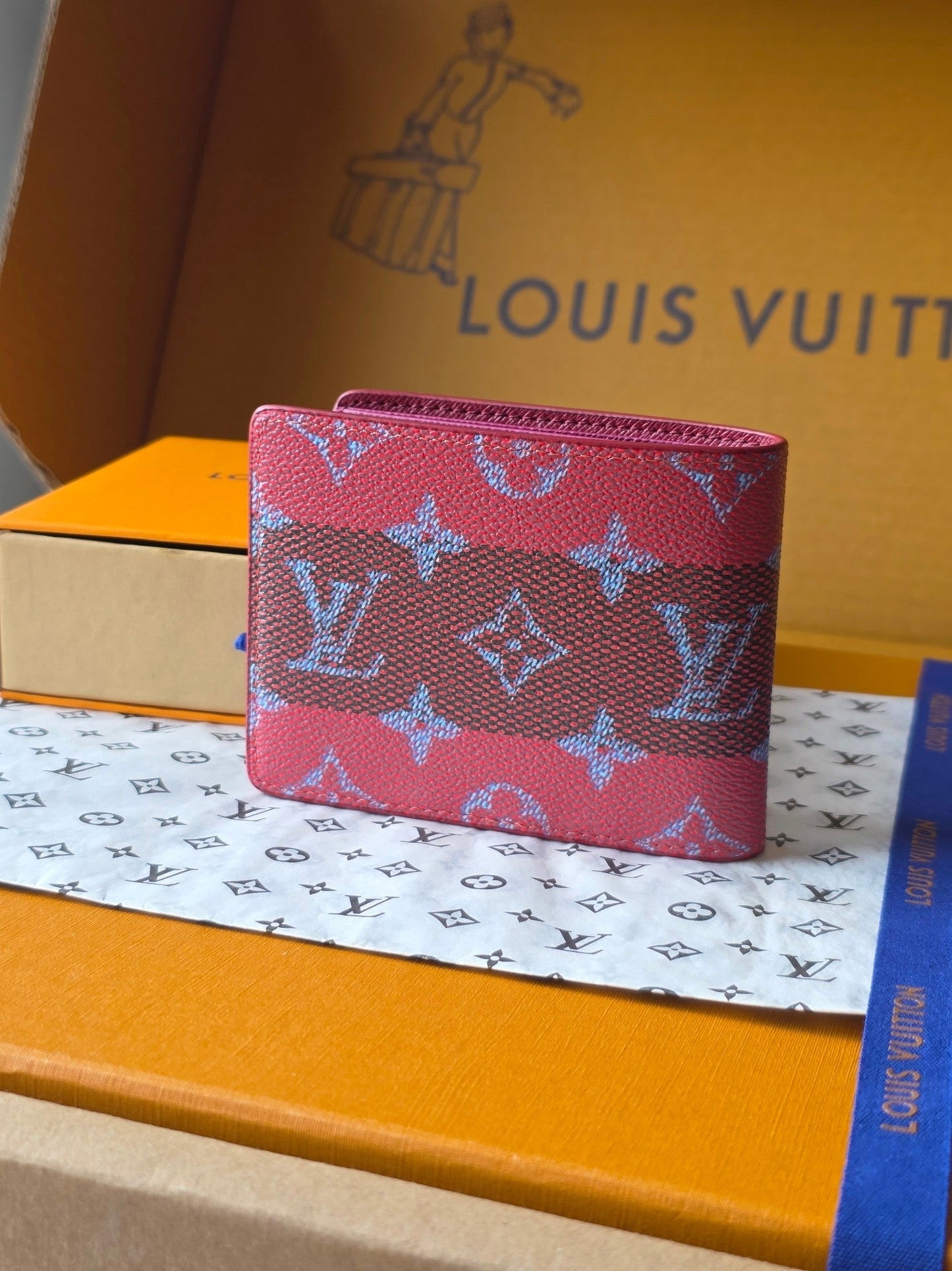 LV M25795 Multiple Wallet Red Black Cowhide mysite