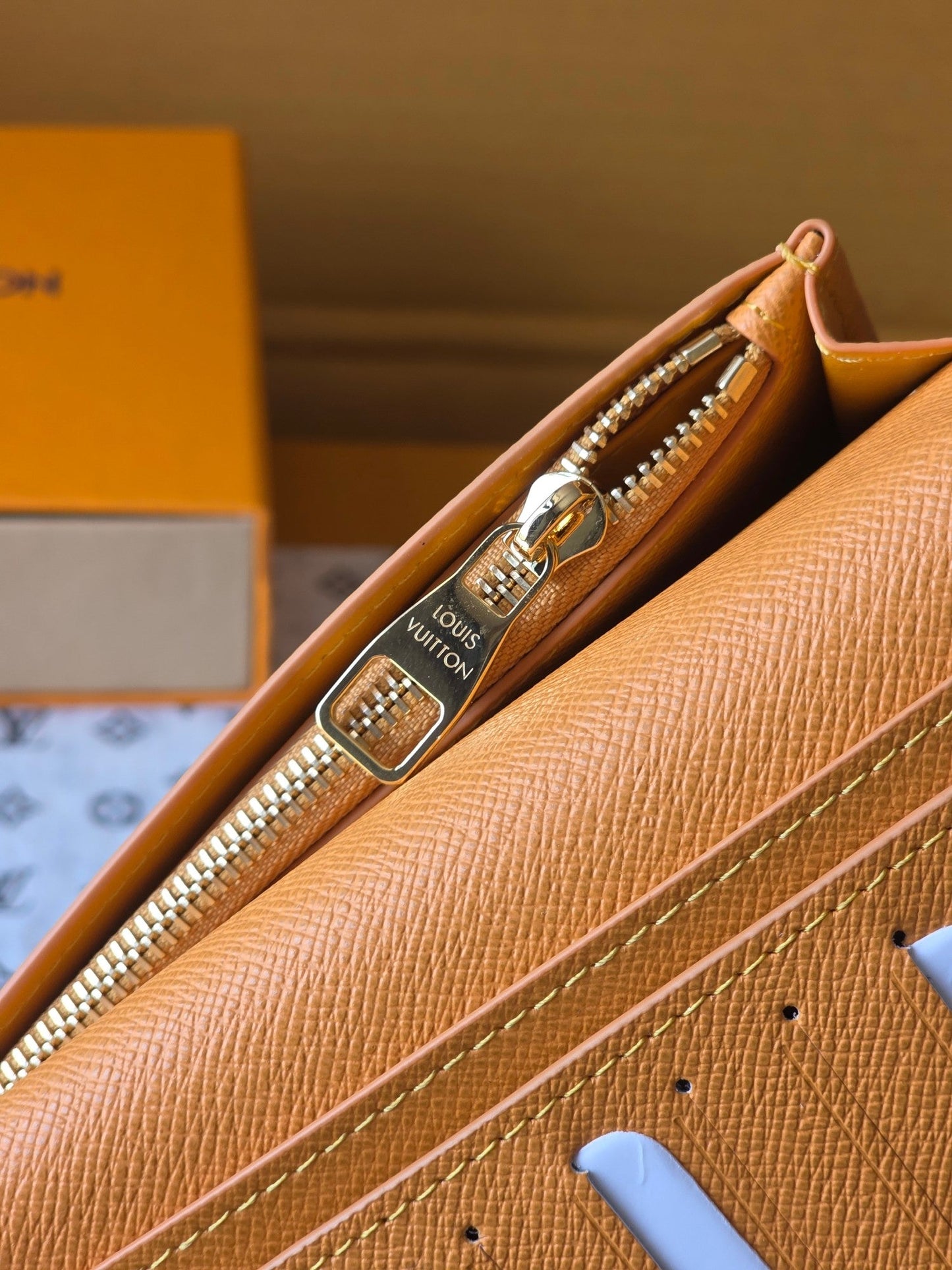 LV Brazza Wallet Dark Blue Teal Green Cowhide mysite