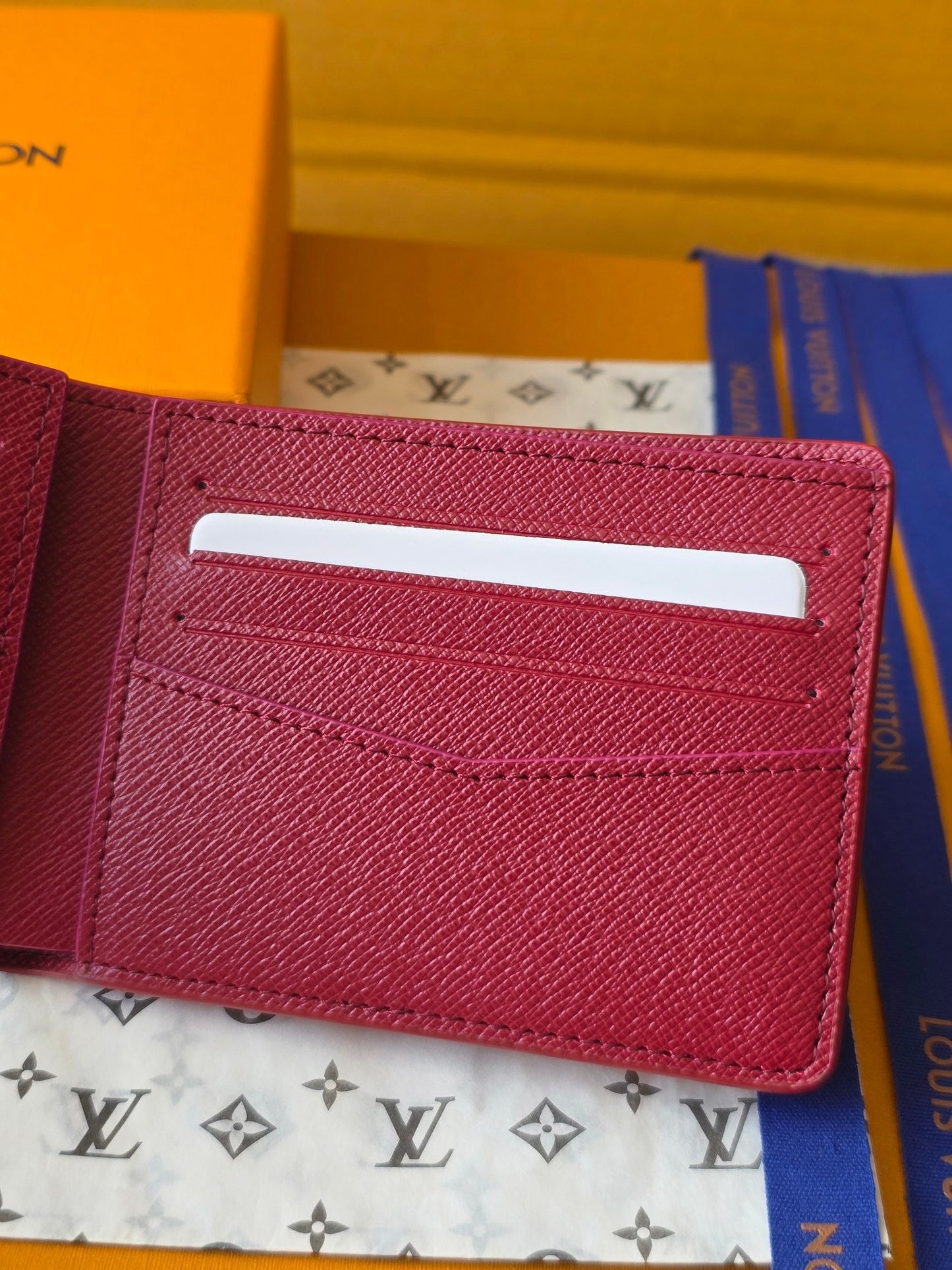 LV M25795 Multiple Wallet Red Black Cowhide mysite