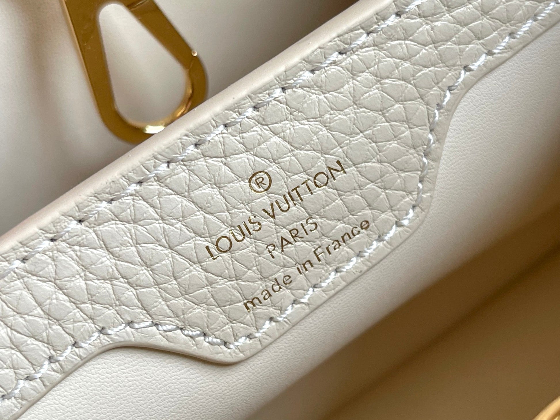 CAPUCINES MINI 21 BEIGE TAURILLON GOLD HARDWARE mysite