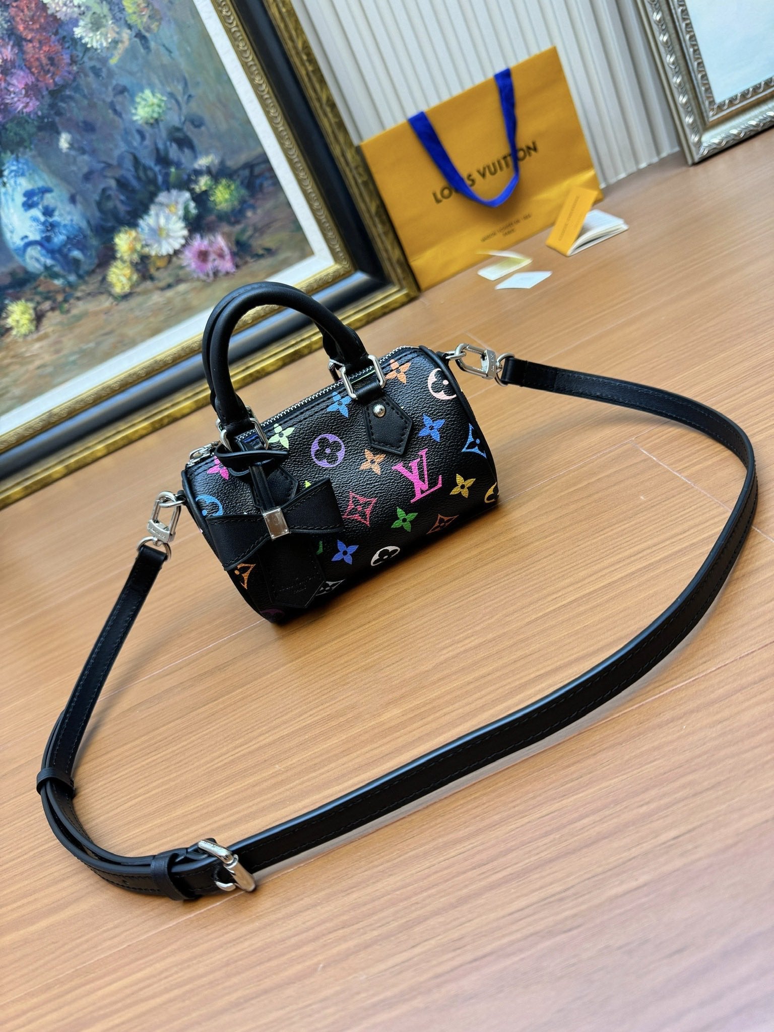 LV Nano Speed 16cm Black Multicolore Monogram Canvas 206013 mysite