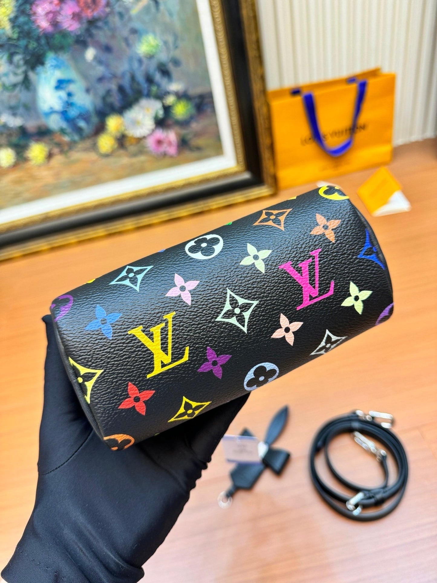 LV Nano Speed 16cm Black Multicolore Monogram Canvas 206013 mysite