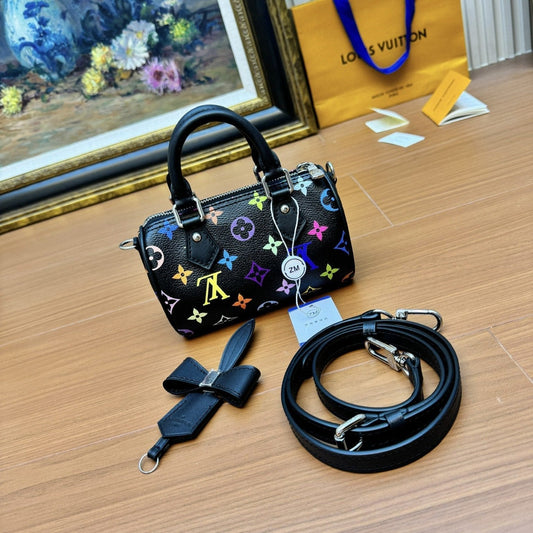 LV Nano Speed 16cm Black Multicolore Monogram Canvas 206013 mysite