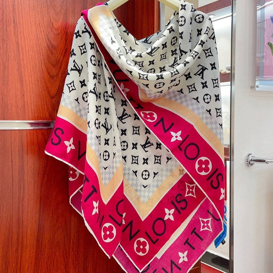 MONOGRAM INFINITY 135 CM SQUARE SILK SCARF COLORFUL 398265 mysite