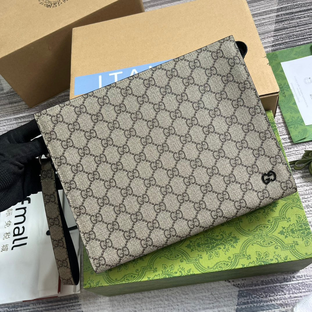 NEO VINTAGE 26 GG SUPREME POUCH IN BEIGE AND EBONY CANVAS mysite