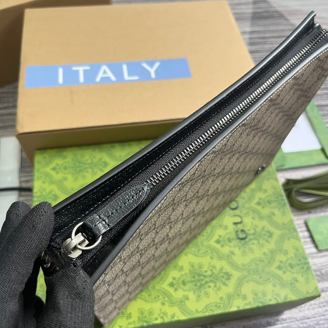 NEO VINTAGE 26 GG SUPREME POUCH IN BEIGE AND EBONY CANVAS mysite