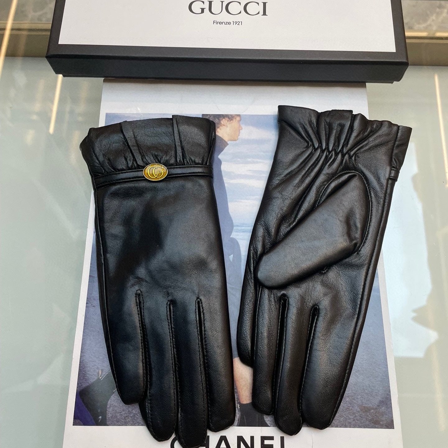 GLOVES IN BLACK TOP-GRADE LAMBSKIN 458575 mysite