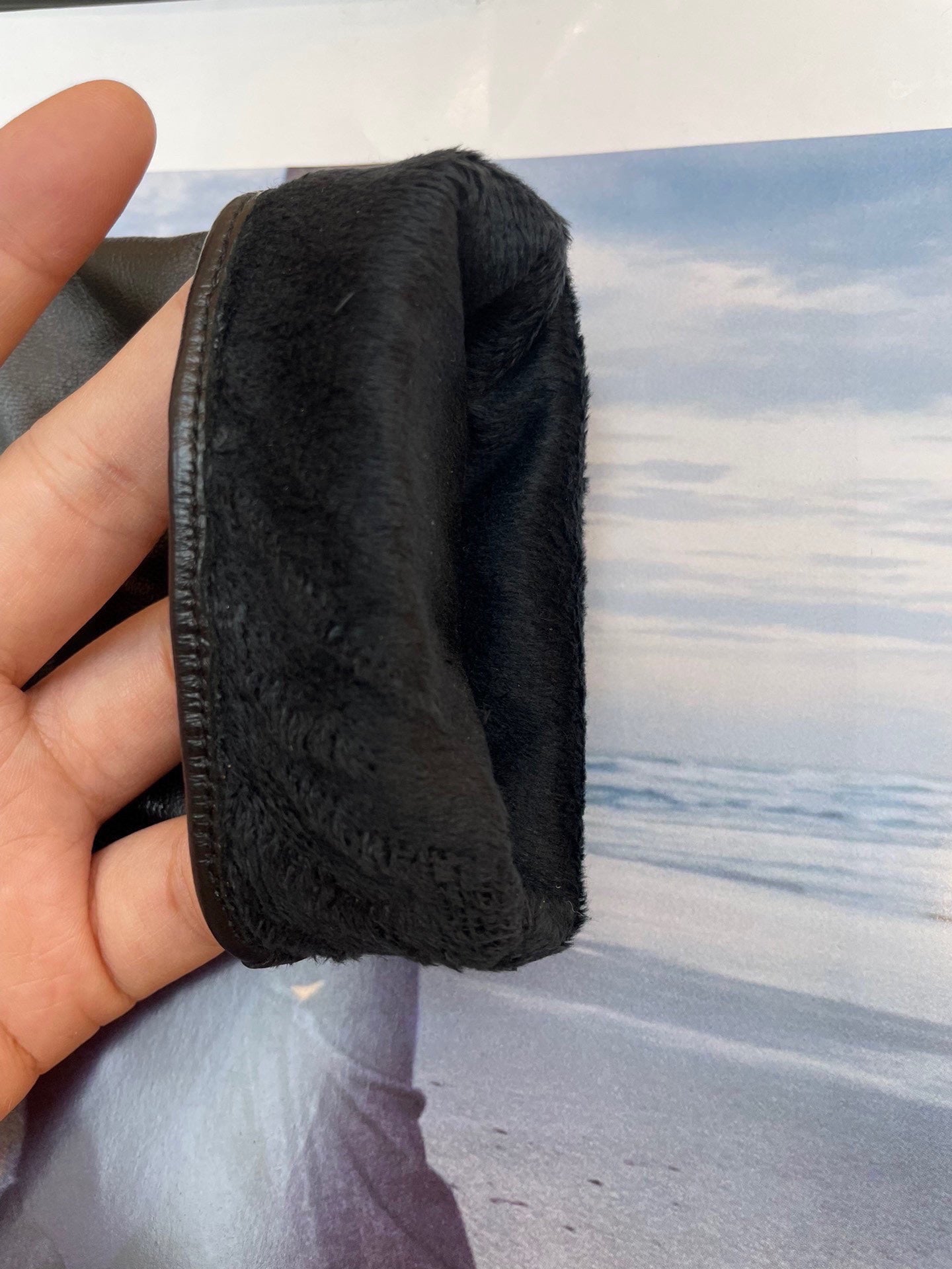 GLOVES IN BLACK LAMBSKIN AND FLEECE LINING 465050 mysite