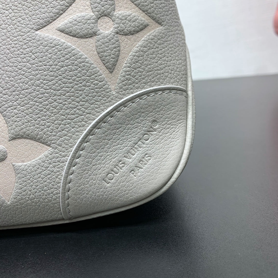 LV Boulogne Brume Gray Monogram Cowhide 205491 mysite