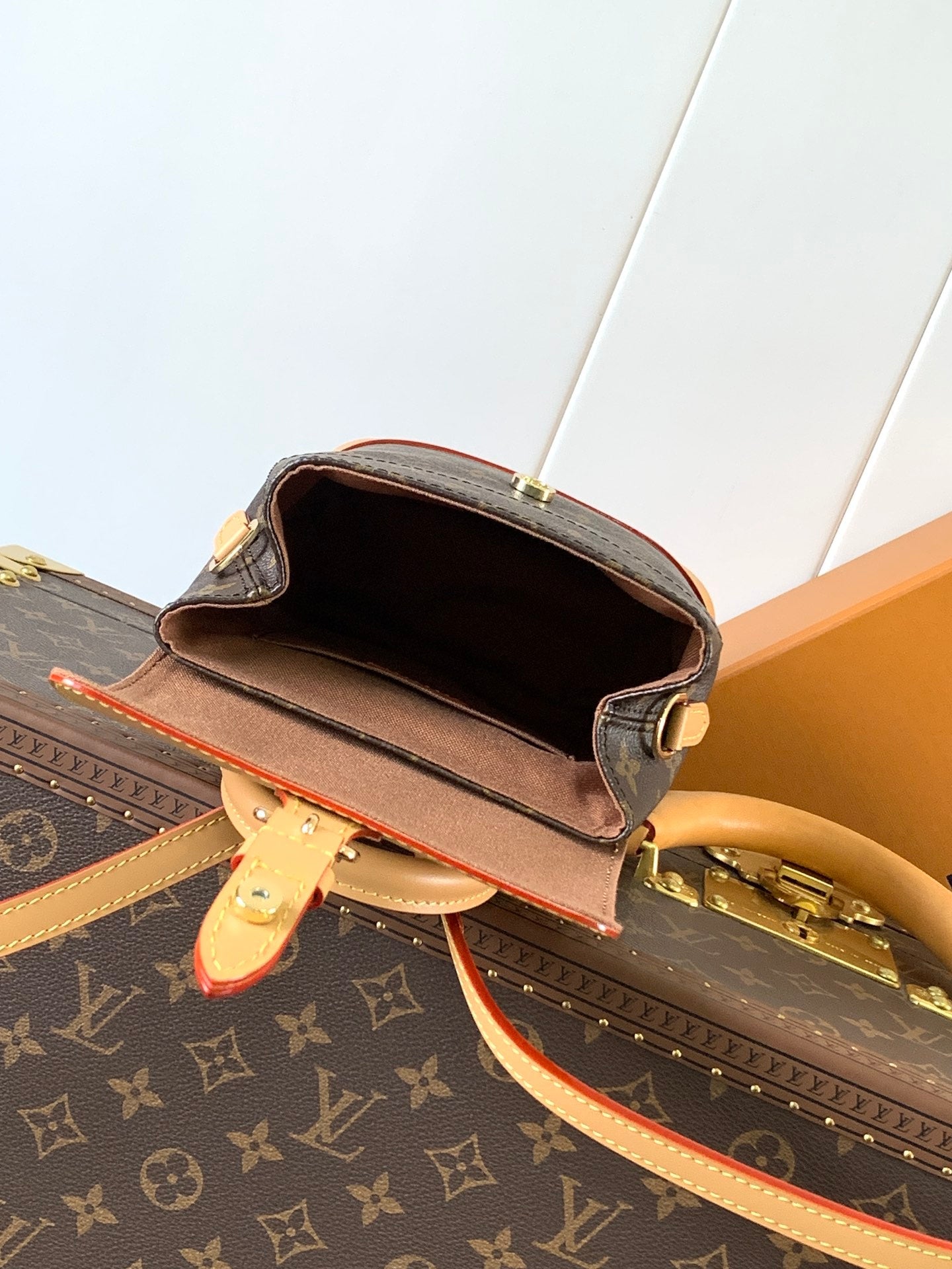 LV Soho Mini Backpack 17cm Brown Beige Monogram Canvas & Cowhide mysite