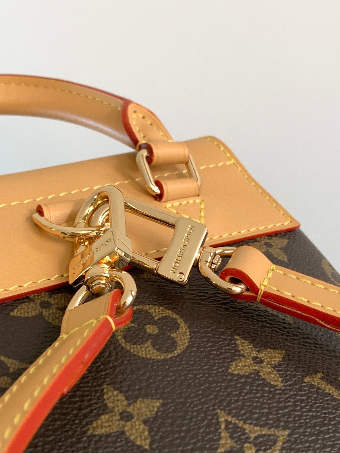 LV Soho Mini Backpack 17cm Brown Beige Monogram Canvas & Cowhide mysite