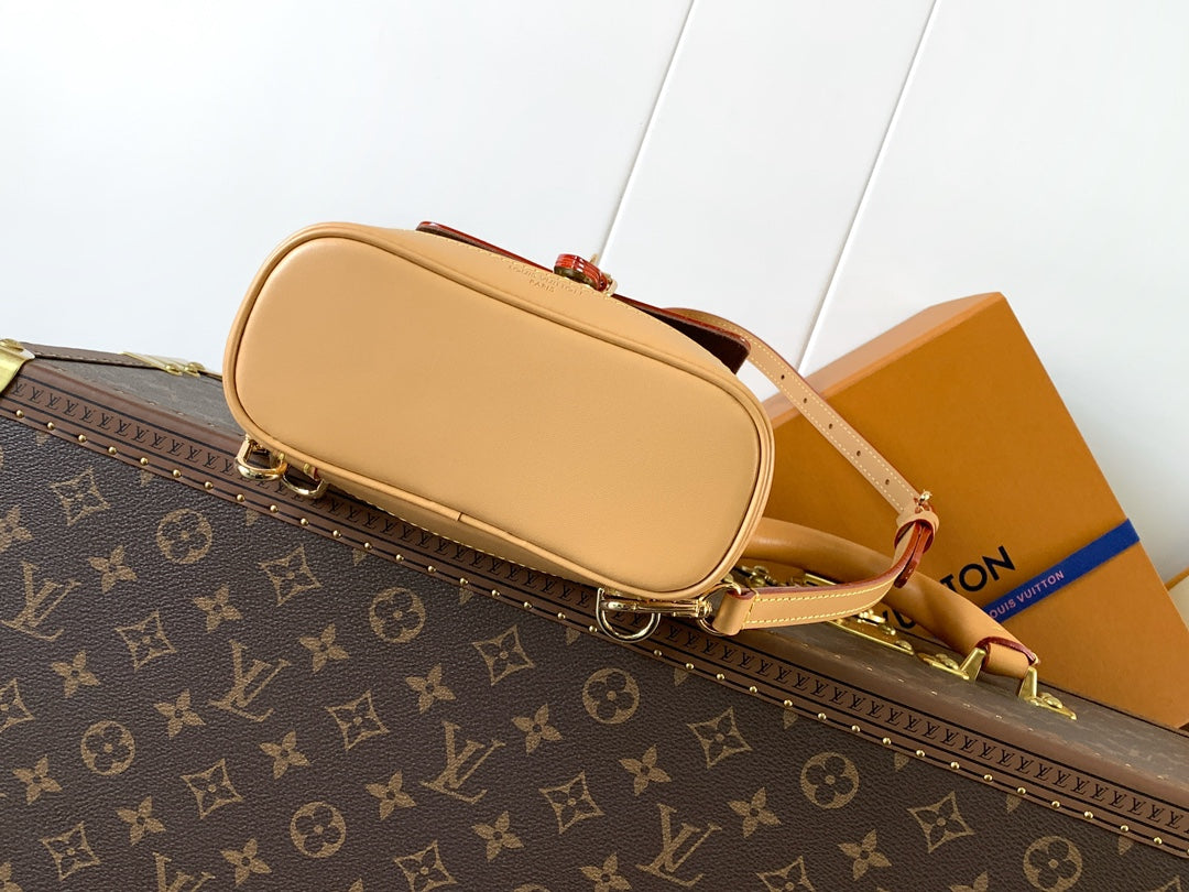 LV Soho Mini Backpack 17cm Brown Beige Monogram Canvas & Cowhide mysite