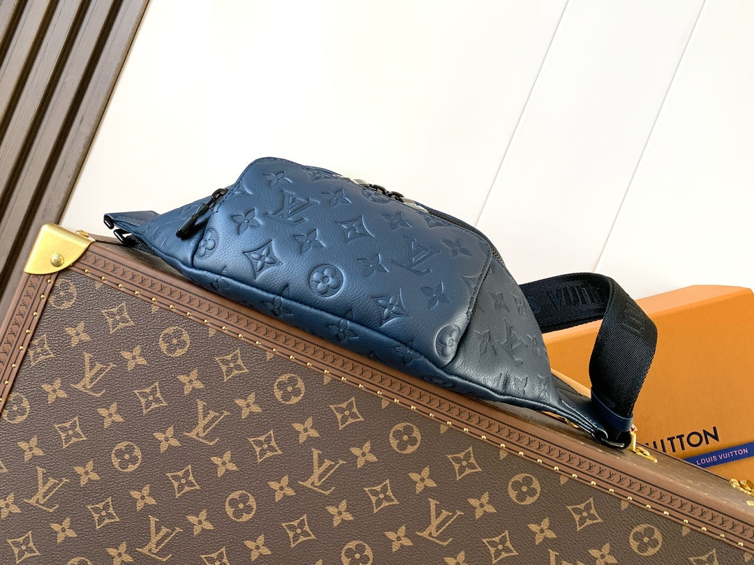 LV M14784 Rush Bumbag Dark Blue Monogram Shadow Calfskin mysite