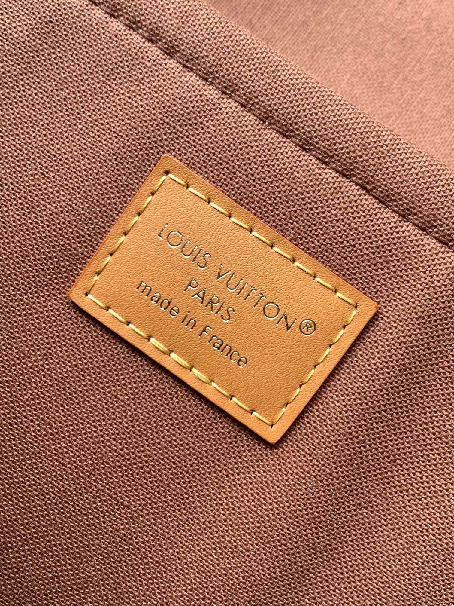 LV Satchel Messenger Bag  35.5cm Brown Monogram Canvas & Cowhide mysite