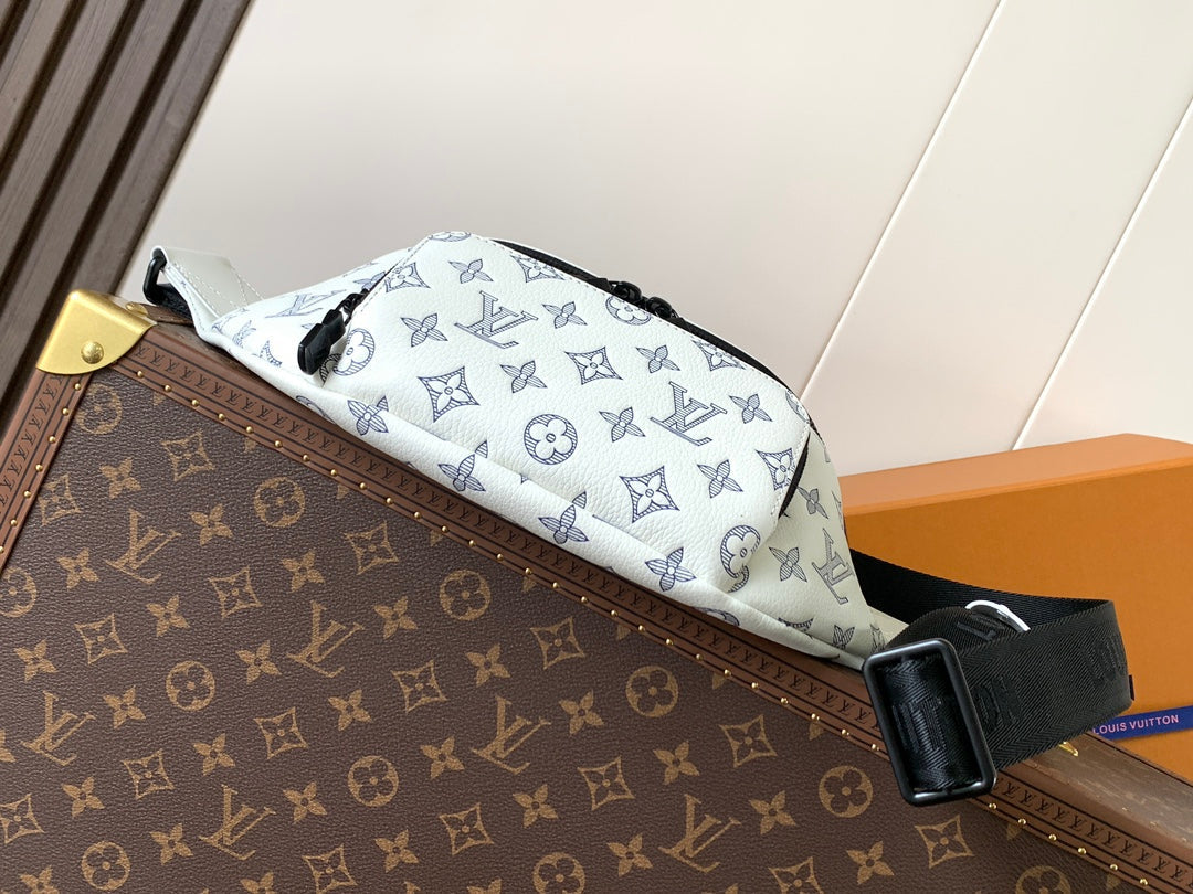 LV M25227 Rush Bumbag White Monogram Shadow Calfskin mysite