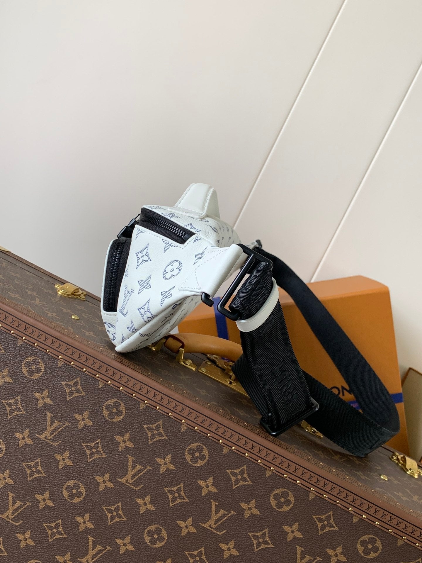 LV M25227 Rush Bumbag White Monogram Shadow Calfskin mysite