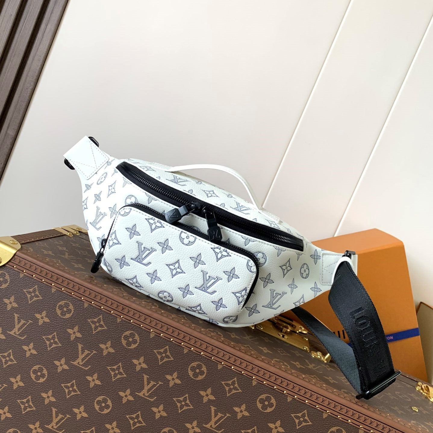 LV M25227 Rush Bumbag White Monogram Shadow Calfskin mysite