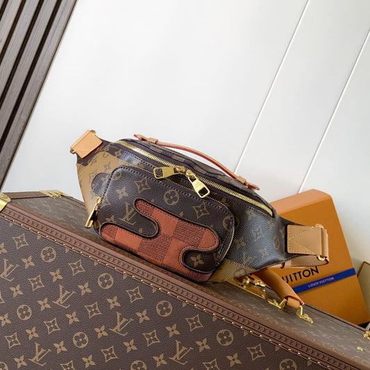 LV Rush Bumbag Brown Boro Monogram Landscape canvas & Cowhide mysite