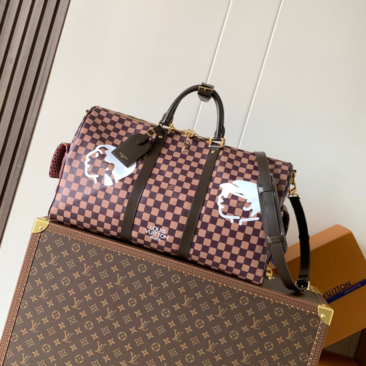 LV Keepall Bandoulière 50 Brown Damier Phriendship Canvas mysite