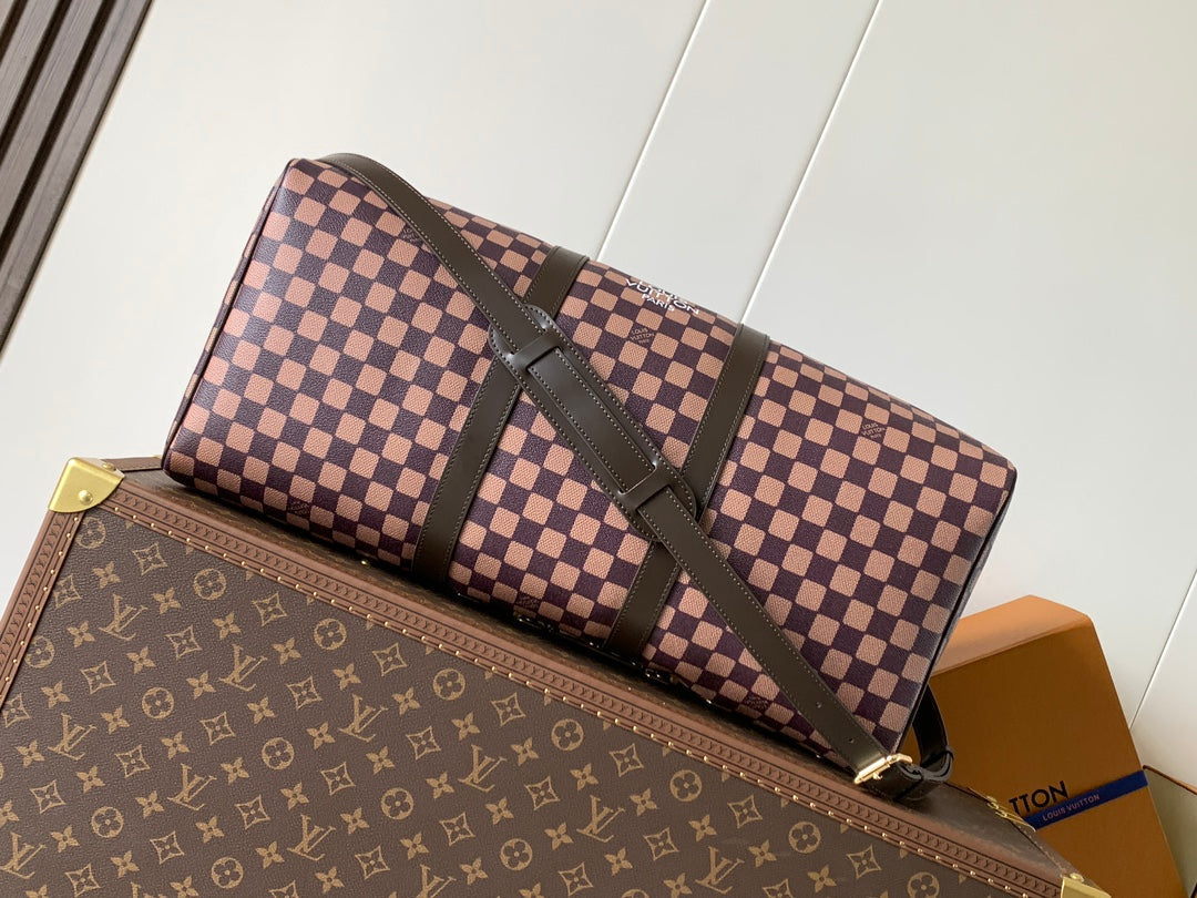 LV Keepall Bandoulière 50 Brown Damier Phriendship Canvas mysite