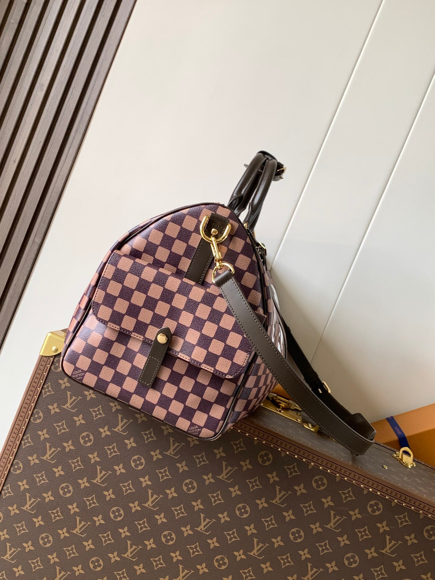 LV Keepall Bandoulière 50 Brown Damier Phriendship Canvas mysite