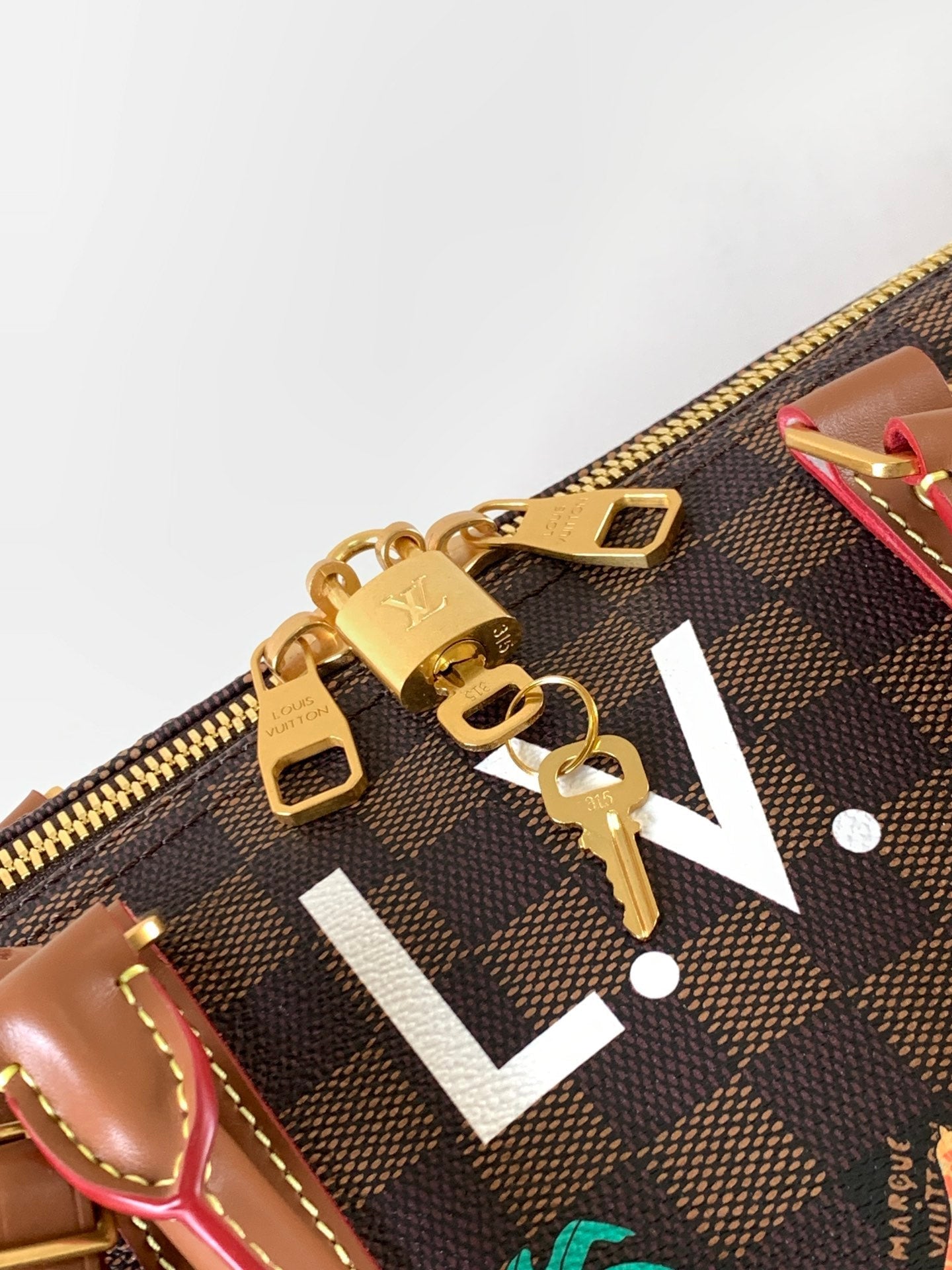 LV Keepall Bandoulière 50 Brown Animal Printed Monogram Canvas mysite